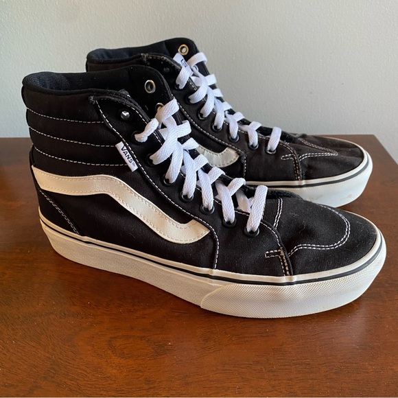 Vans Sk8-Hi High-Top Sneakers with Signature Stripe - All Canvas - Picture 2 of 8